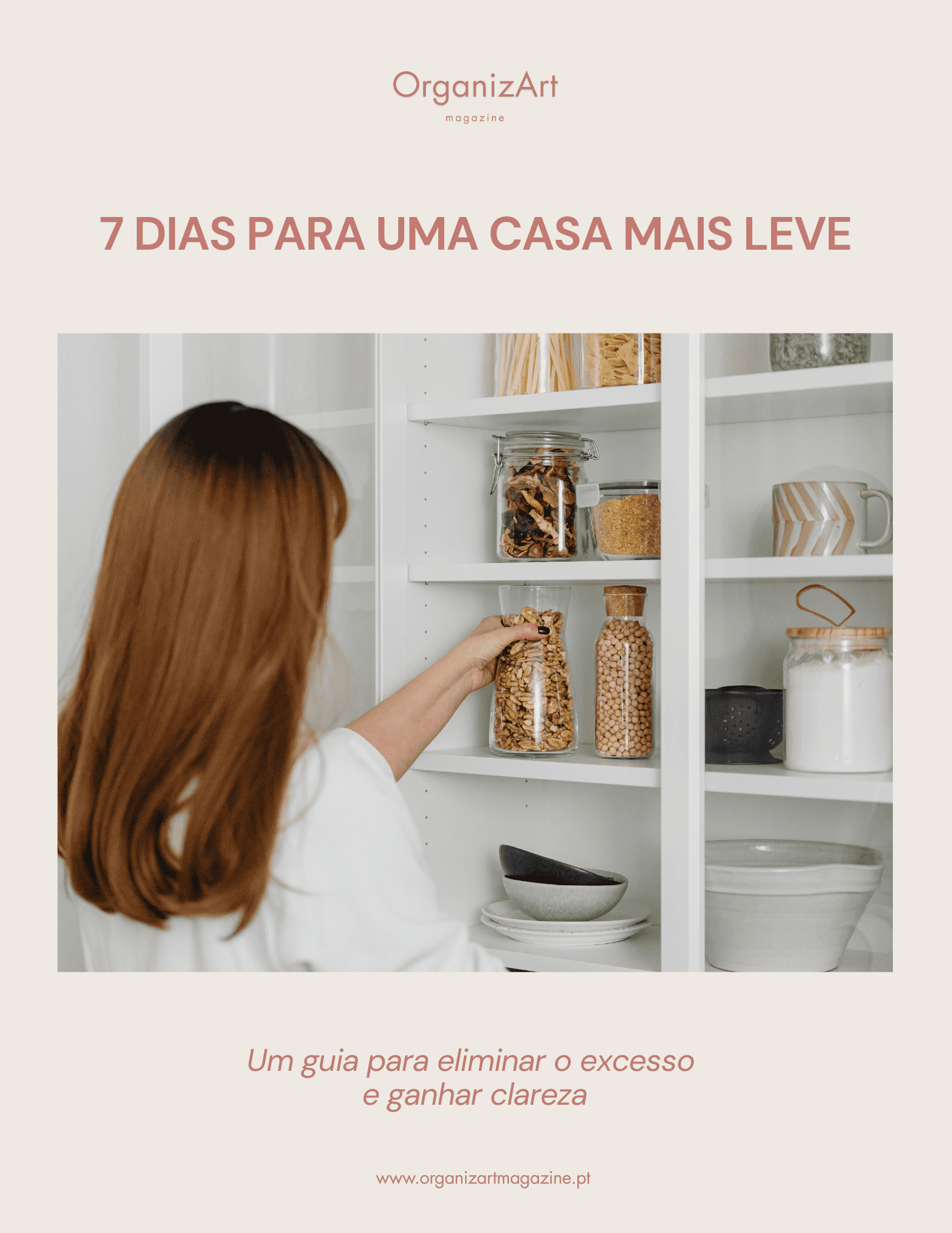 Capa do guia 7 dias para uma casa mais leve — OrganizArt Magazine